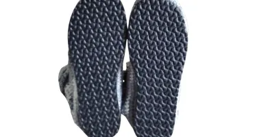 Pantufa de Lã Adulto Cinza Mescla 36