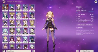 Conta Genshin Ar55 Com Alguns personagens T5 Limitados
