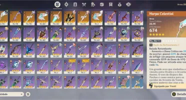 GENSHIN AR 57 ZHONG LI C2, 15 5*, 8 armas 5*