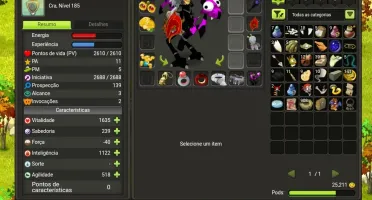 CONTA DOFUS TOUCH BRUTAS - CRA 185, IOP 172...