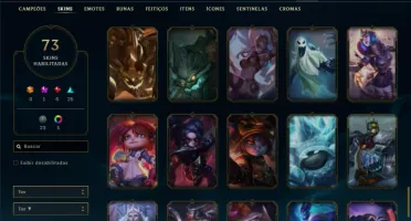 Ouro 4 com 125 Champs e 73 Skins + 5 Vitoriosas