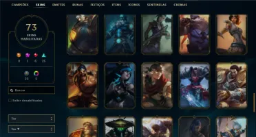 Ouro 4 com 125 Champs e 73 Skins + 5 Vitoriosas