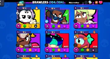 Conta brawl stars 66K, 104/104 BRAWLERS, 40+ HIPERCARGAS,40p