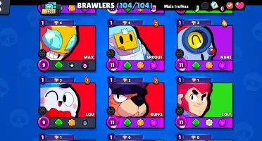 Conta brawl stars 66K, 104/104 BRAWLERS, 40+ HIPERCARGAS,40p