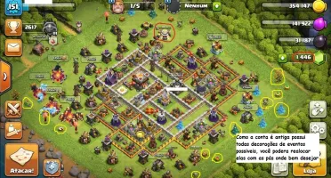 CONTA CLASH OF CLANS CV11 - 1446 GEMAS - TODAS SKINS DA QUEN