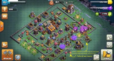 CONTA CLASH OF CLANS CV11 - 1446 GEMAS - TODAS SKINS DA QUEN
