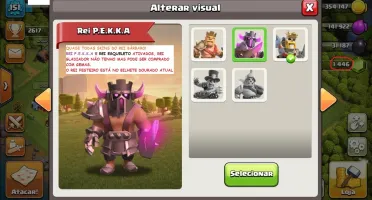 CONTA CLASH OF CLANS CV11 - 1446 GEMAS - TODAS SKINS DA QUEN
