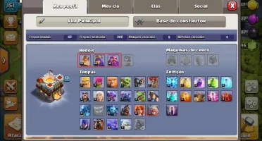 CONTA CLASH OF CLANS CV11 - 1446 GEMAS - TODAS SKINS DA QUEN