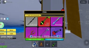 conta blox fruits, lvl max, robux gastos, soul guitar etc