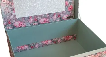 Caixa Grande Floral com 5 Andares para Joias e Bijuterias