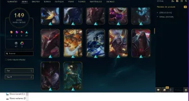 Conta LVL 209,, Skins 149,, Champs 144