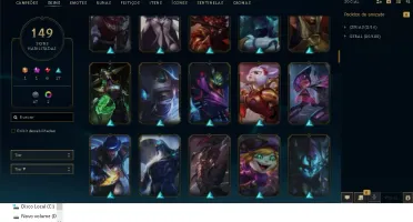Conta LVL 209,, Skins 149,, Champs 144
