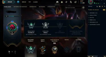CONTA LEAGUE OF LEGENDS PLATINA BARATA MMR BOM