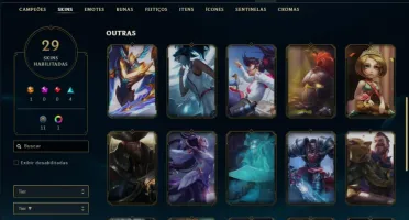 Conta prata 4 com 29 skins e 111 champs