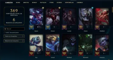 Conta prata 4 com 29 skins e 111 champs