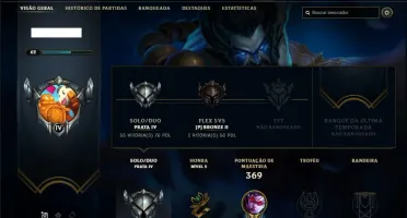 Conta prata 4 com 29 skins e 111 champs