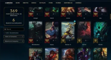 Conta prata 4 com 29 skins e 111 champs