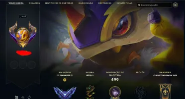 VENDO CONTA LOL com 5473 RP's parado