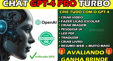 Chat GPT 4 Pro - Crie Videos, Imagens, Áudio e Códigos html