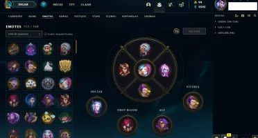 Conta de LOL com 207 skins