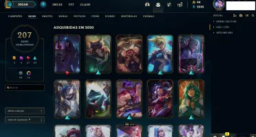 Conta de LOL com 207 skins