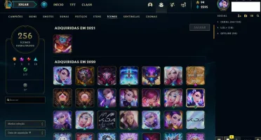 Conta de LOL com 207 skins