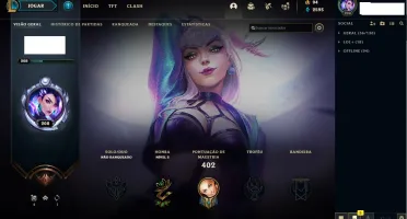 Conta de LOL com 207 skins
