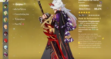 Conta Genshin Impact com ITTO, HU TAO, ZHONGLI, DILUC