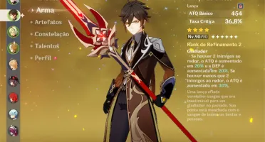 Conta Genshin Impact com ITTO, HU TAO, ZHONGLI, DILUC