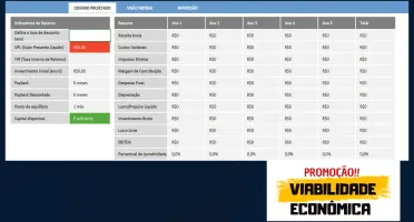 Planilha Viabilidade Econômica