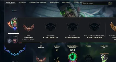 Unranked com TODOS os champs e 476 Skins + 8 Prestigios