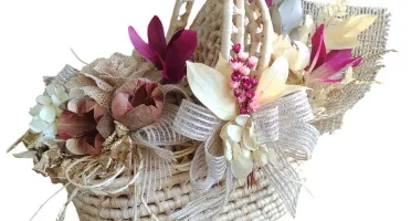 Cesta picnic decorada