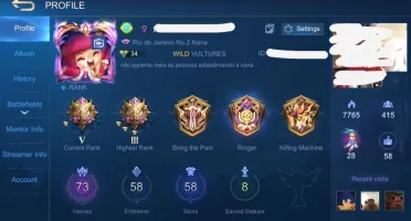 Vendo conta no Mobile Legends