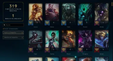 Conta Lol 99 champ, 86 skins, parei de jogar tem muito tempo