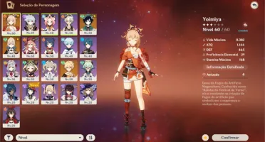 AR41 - Yoimiya / Venti / Jean / Tumulo / Espinha Celestial
