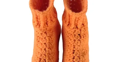 Pantufa de Lã Infantil Laranja 26