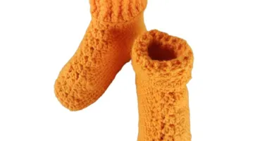 Pantufa de Lã Infantil Laranja 26