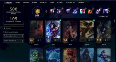 Conta LOL nvl 294 - todos os champs, 171 skins 12k ea