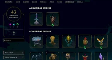 Conta LOL nvl 294 - todos os champs, 171 skins 12k ea