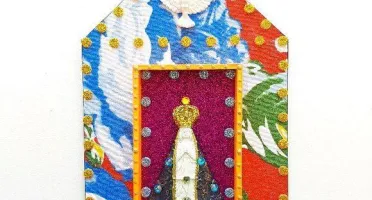 Capelinha de Madeira e Chita "N. S. Aparecida"