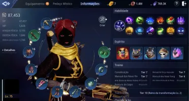 Conta mir4 lvl 75 87k de power/ 3° vale liberado nofakepower