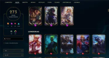 CONTA GOLD1 273 SKINS + CONTA VALORANT