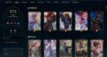 CONTA GOLD1 273 SKINS + CONTA VALORANT