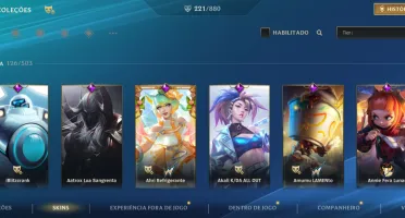 Wild Rift — 221 Skins | 3 Míticas | 44,7K Coleção | Gm 1