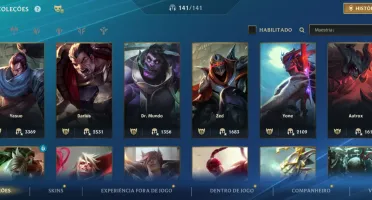 Wild Rift — 221 Skins | 3 Míticas | 44,7K Coleção | Gm 1