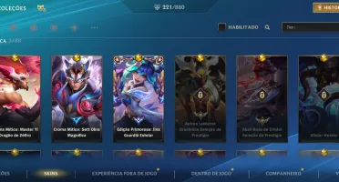 Wild Rift — 221 Skins | 3 Míticas | 44,7K Coleção | Gm 1