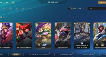 Wild Rift — 221 Skins | 3 Míticas | 44,7K Coleção | Gm 1