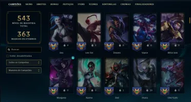 Bronze 3 com TOODS os Champs e 187 Skins