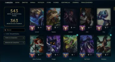 Bronze 3 com TOODS os Champs e 187 Skins
