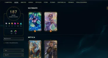 Bronze 3 com TOODS os Champs e 187 Skins